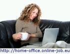 Online arbeiten Job im Home Office von zu Hause Nebenjob Heimarbeit am PC.